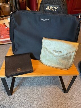 kate spade black nylon shoulder bag